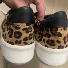 《未使用》レオパード柄厚底スニーカー24.0cmの画像