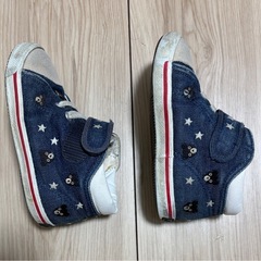 ミキハウス Double B キッズシューズ 15.5cm デニム 通園用にの画像