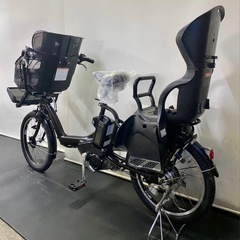 1年保証　送料無料　ブリヂストン　20インチ　子供乗せ　3人乗り 茶色　電動アシスト自転車　g323の画像