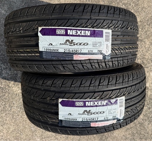 タイヤ2本　215/45R17  87H