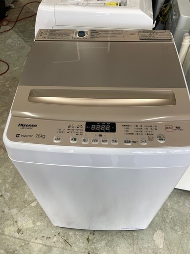 ハイセンス　7.5kg洗濯機　HW-DG75C 中古　リサイクルショップ宮崎屋　住吉店26.3.23