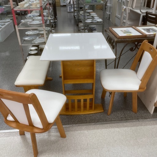 ダイニングセット　90×75 最長120×75 高さ約70㎝