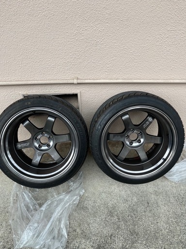 TE37v pro 18 TE37v pro PCD100 11J タイヤホイール2本セット