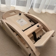 大和屋　折りたたみ式ベビーチェア　木製　子ども椅子の画像