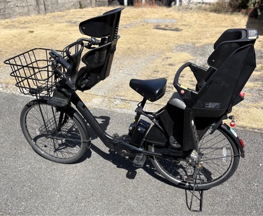 美品】使用半年✧*。電動自転車26インチ チャイルドシート付 (まる 