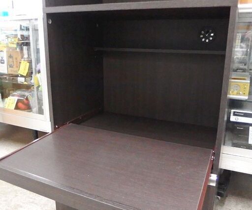 レンジボード 幅60 スリムキッチンボード ブラウン系 木目調 棚 家電ボード ☆ 札幌市北区屯田