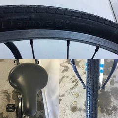 A-506△ v 岐阜発/ ママチャリ/ 27インチ/ 3段変速/ 自転車/ アルベルト/ 前カゴ破損あり/ 走行確認/ 現状品/ o/ R8.3/14 △の画像