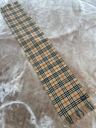BURBERRY バーバリーマフラー ストール ショール スカーフブラウン茶色ベージュノバチェックウール毛100％ イングランド製 イ