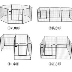 ペットケージ  ペットサークル 高さ80cm 組立簡単 の画像