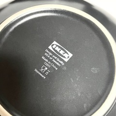IKEA ダークグレー ストーンウェア小鉢と皿の画像