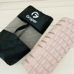 Gruperフォームローラー2in1 筋膜ローラー 筋膜リリース 肩こり むくみ解消 ホームローラ グリッド2種類 マッサージの画像