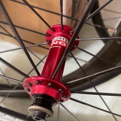 ロードバイク用前後ディープホイール　カーボンの画像