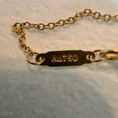 Tiffany スマイル ネックレス スモール K18 Au750 ゴールド 正規品 の画像