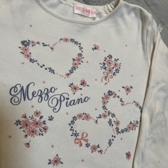 mezzo piano 女の子110　120  白長袖の画像