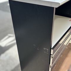 レンジボード　黒　キッチンボード　食器棚　キッチン収納の画像