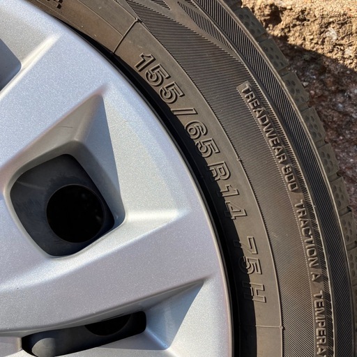 日産ルークス用純正スチールホイール付タイヤ4本セット