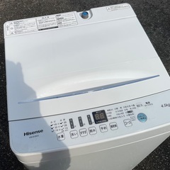 【RKGSE-453】特価！ハイセンス/4.5kg/全自動洗濯機/HW-E4503/中古/2020年製/洗濯槽分解清掃済み/弊社近隣無料配達/来店引取値引あの画像