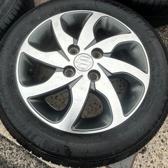 タイヤバリ山‼️スズキ純正アルミホイールセットの画像