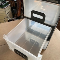 SHINWA 3段引き出し収納　グレーの画像