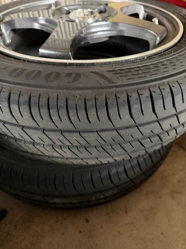 軽自動車　　14インチホイールセット。ワンシーズン使用のみ　2025年10月購入　バリ山　155/65R14 75S 　