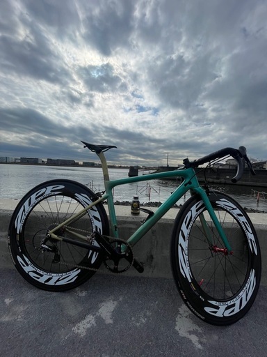 ロードバイク用前後ディープホイール　カーボン