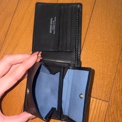 タケオキクチ 二つ折り財布 本革 ブラック メンズ 美品 TAKEO KIKUCHIの画像