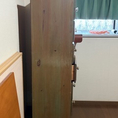 木製チェスト 収納ケース 7段 アンティーク風 スリム収納 の画像