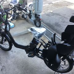 地域限定送料無料　パナソニック　ギュットアニーズ　子供乗せ　13,2AH　三人乗り　黒　パスバビーアン　ビッケモブ　神戸市　電動自転車の画像