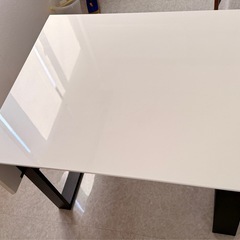 伸長式ダイニングテーブル(ロピア2 WH/DBR)の画像