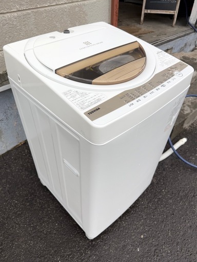 札幌市内配送可 美品 21年製 東芝 TOSHIBA 6kg 全自動洗濯機 AW-6GM1-W グランホワイト