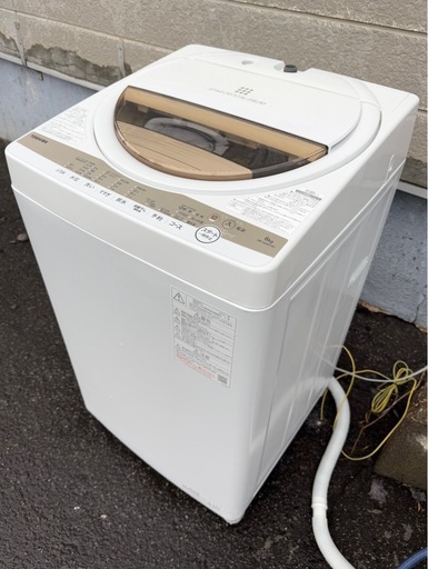 札幌市内配送可 美品 21年製 東芝 TOSHIBA 6kg 全自動洗濯機 AW-6GM1-W グランホワイト