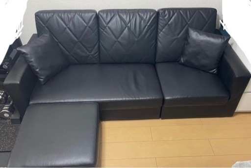 黒色【美品】ソファー  コーナーソファー コーナーソファ 3人掛け