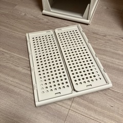 コンパクト収納可能　プラスチック棚　洗面棚　収納棚の画像