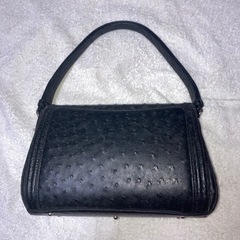 【未使用】JRA認定 本物オーストリッチ ハンドバッグ ブラック 日本製 高級レザーの画像