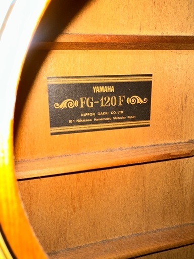 YAMAHA アコースティックギター FG120F（カポ・カバー付き）