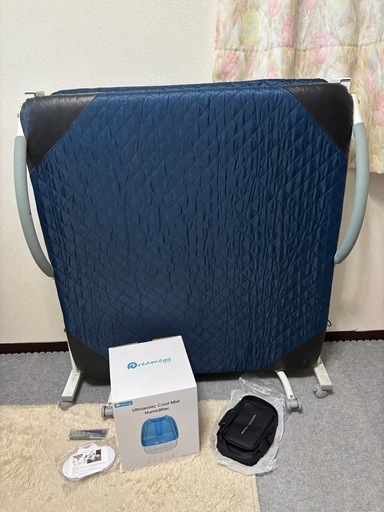 折りたたみベッドと加湿器他