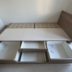 【25年8月購入】ニトリ シングルチェストベッドフレームの画像