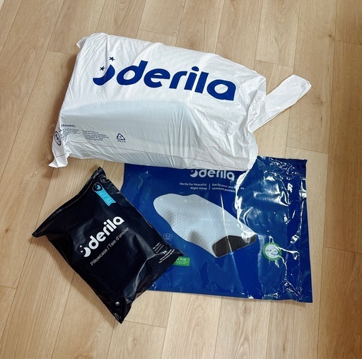 derila枕　洗い替え用枕カバー付き　新品未使用