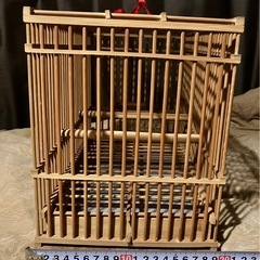 鳥かご　インコ　竹かごの画像