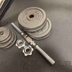 筋トレグッズ「ベンチ」「腹筋マシーン」「ダンベル」の画像