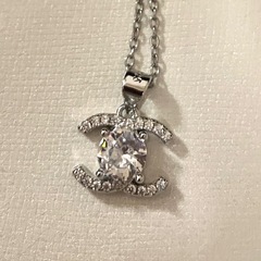 美品S925ビンテージ2種のジルコニアネックレスペンダント、チェーン金具おまけの画像