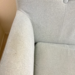 Francfranc 2人掛けソファ ブルー【引き取り限定】の画像