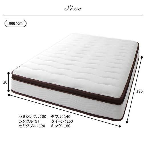 【新品未使用】 『Ni-Sou ニソウ』クイーンハイグレード 2層コイルマットレス[厚さ21cm]