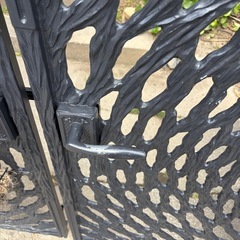 門扉  両開き  門柱タイプ  玄関  波状デザイン  扉 の画像