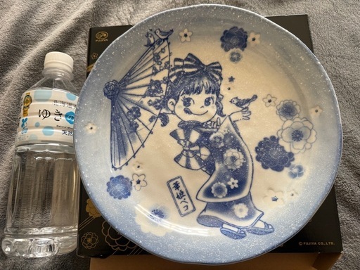 ペコちゃん 非売品 和風プレート 箱付き 不二家 レトロ 美品 (hide
