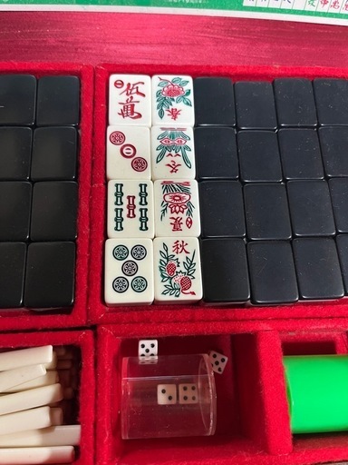 昭和レトロ 麻雀牌セット ミズノ丸 任天堂説明書付 木製ケース
