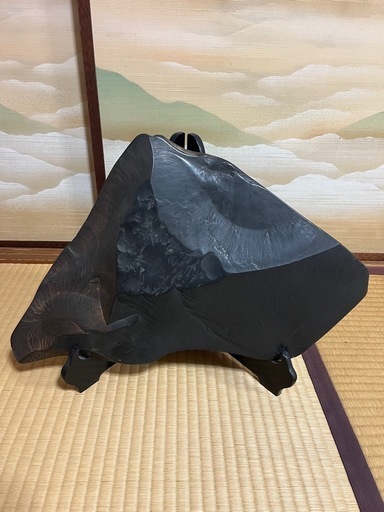 大型 水石 鑑賞石 台座付 約50cm 和室・インテリアに