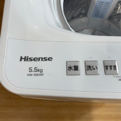 【k31洗濯機】2024年製ハイセンスHW-55E4Wの画像