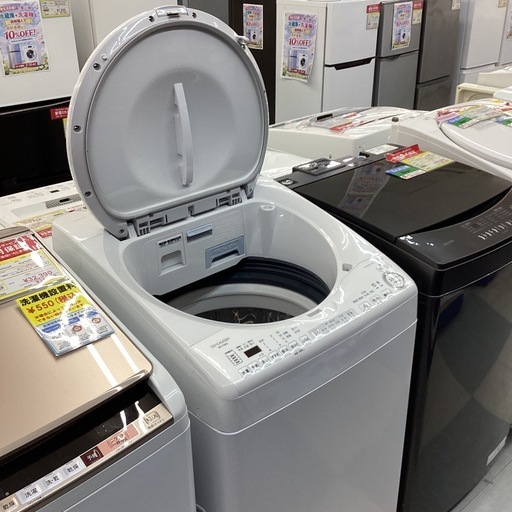 ?春日市?定価104,800円?SHARP/シャープ?8Kg/4.5Kg洗濯乾燥機?2023年製?ES -TX8 G -Ｗ?４人以上?