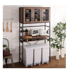 ニトリ　ヴィンテージスタイルゴミ箱上ラックの画像